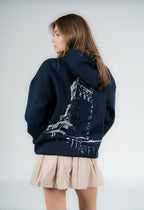 DAR-ALHAJAR NAVY HOODIE
