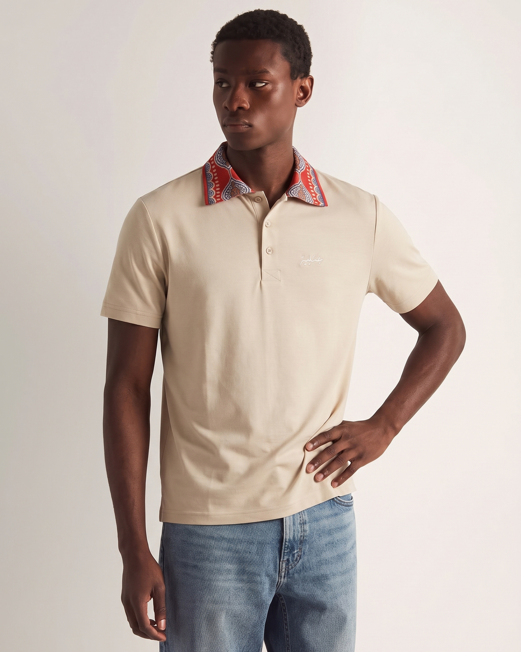 STARAH  BEIGE POLO SHIRT
